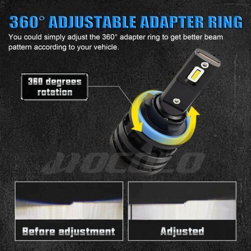 H11 H8 H9 LED Fog Light Bulbs Lamps 6000K White Lamp Kit M2 10000LM - Picture 6 of 9