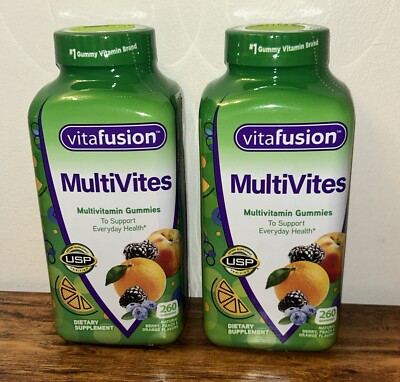 2 Vitafusion Multivites Daily Multivitamin Gummy Vitamins 260 ct, Exp. 08/2026