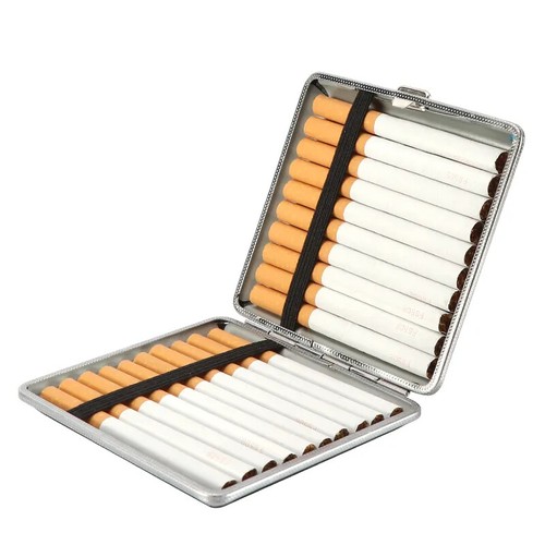 2x Etui Modern Zigaretten 20er mit Zigaretten Dose Metall Box Tabak - Bild 3 von 23