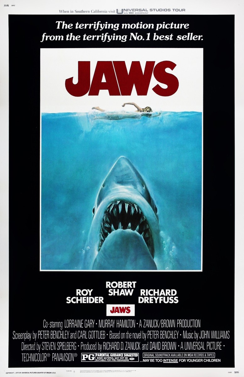 ssur サー シルクスクリーン JAWS ポスター Jaws movie poster : 11 x