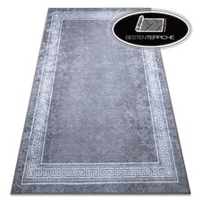 Moderner Waschteppich MIRO Antirutsch Geometrisch griechisch grau praktisch