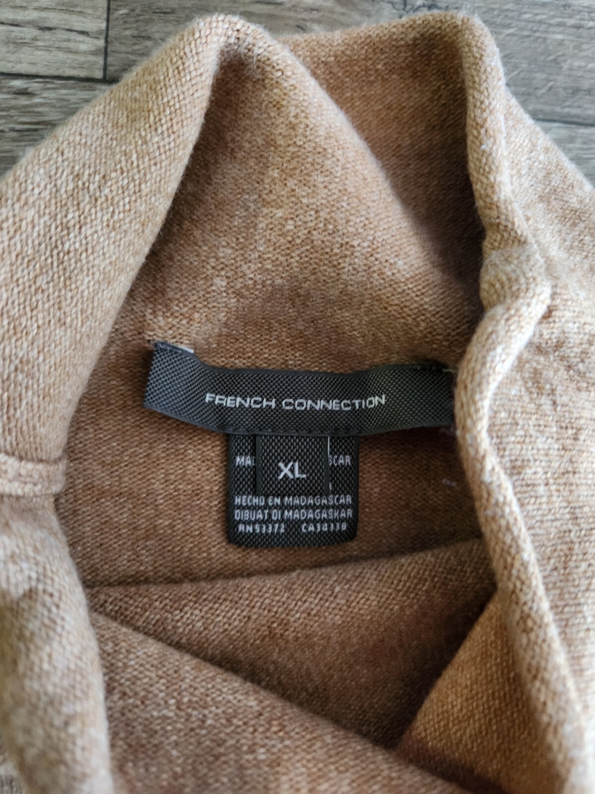 FRENCH CONNECTION Size Medium Rust Brown Mock Nec… - image 3