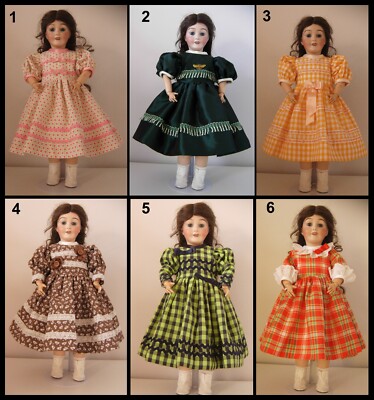 antique doll dress SFBJ twin Kestner Halbig Heubach antique doll
