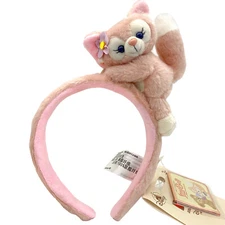 Disney~Parks Resort Linabell Pink Fox Ears Disneyland Fluffy Cartoon Headband