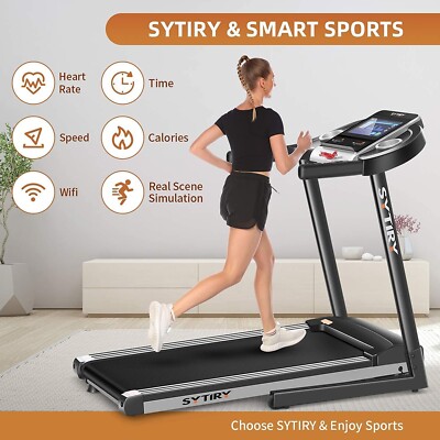 3.25HP Foldable Treadmill for Home Electric Quiet Folding Running Jogging Machin