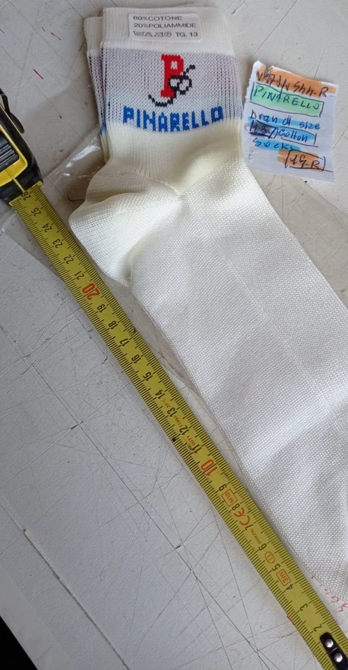 CALCETINES DE CICLISMO ORIGINALES VINTAGE PINARELLO TALLA 13 PARA PIE 44 EUROPA ALTA CALIDAD Foto 2 de 2