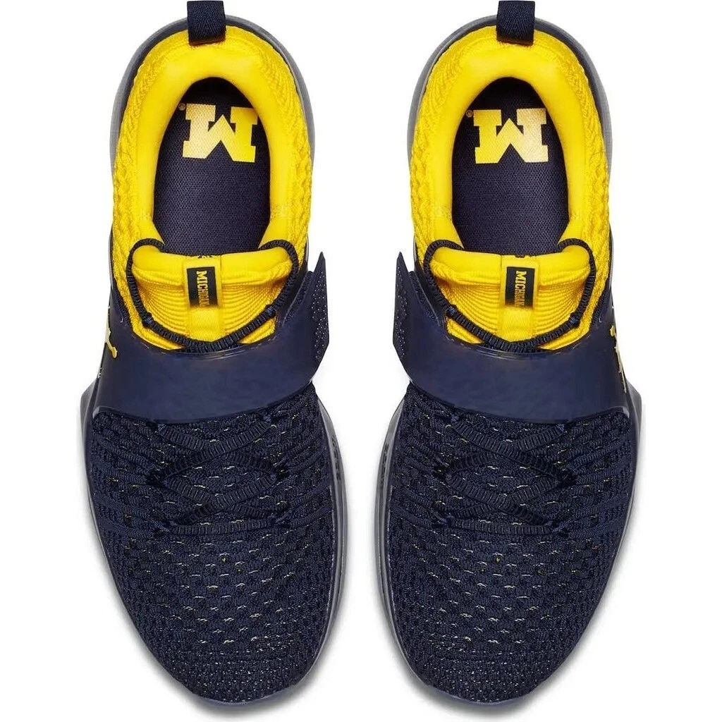 Jordan university of michigan football trainer 2 flyknit training shoes cheap