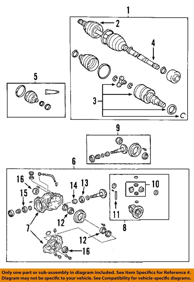 Conjunto de portador diferencial usado se adapta a: Toyota Sequoia 2012 eje trasero 4,30 rati Foto 3 de 4