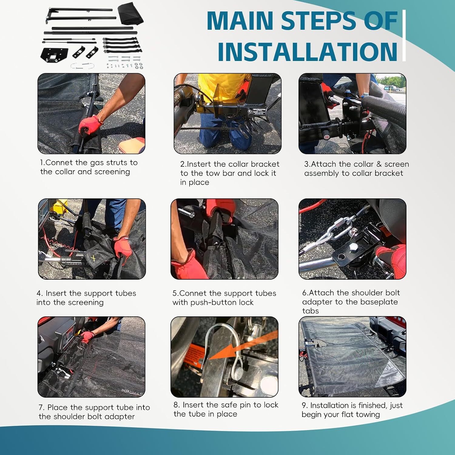 for 4750 RoadmasterTow Defender Protective Screening for Blue Ox Demco Tow Bars