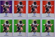 2014 Leaf Valiant Ka'Deem Carey Purple Prismatic Auto RC 2/25 Bears Arizona RB