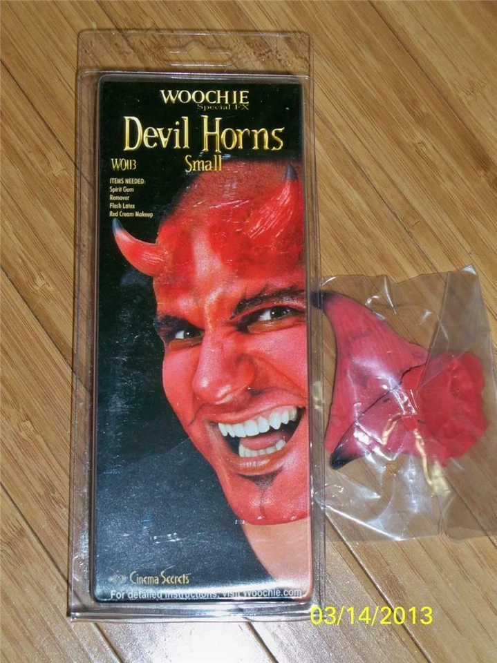 PEQUEÑOS CUERNOS ROJOS PUNTA NEGRA DIABLO DEMONIO DISFRAZ APARATO DE MAQUILLAJE CSWO113 Foto 3 de 3
