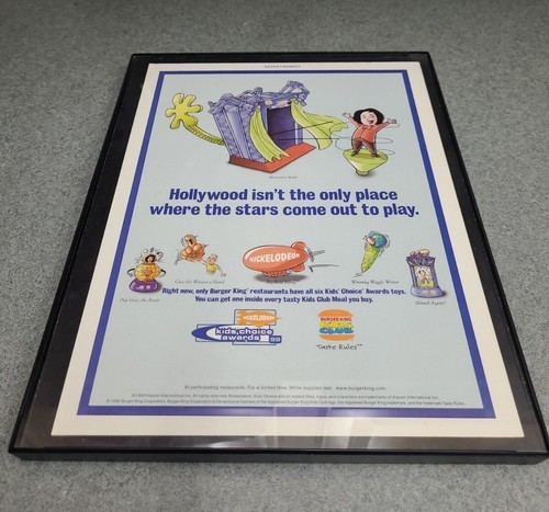 Nickelodeon Kids Choice Awards Print Ad 1999 Framed 8.5x11 Vintage Original - Picture 1 of 2
