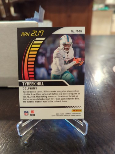 2023 Panini Elite Full Throttle Green Tyreek Hill Dolphins - Picture 3 of 3