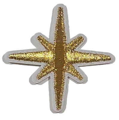 #ad #ad North Star Gold Embroidered Patch $1.99