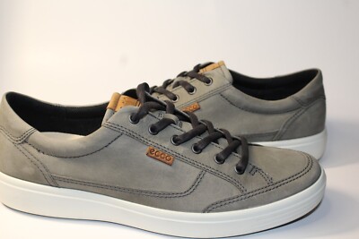 ECCO Men s Wild Dove Olive/Grey leather sneaker/boat shoe