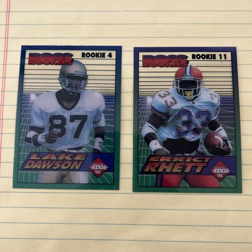 Eric Rhett Rookie Card 1994 Collector's Edge Boss Rookie Cards -#4 LAKE DAWSON & #11 ERRICT ...