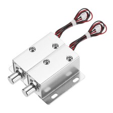 2Pack DC 12V 0.8A Electromagnetic Solenoid Lock for Door Drawer Magnetic