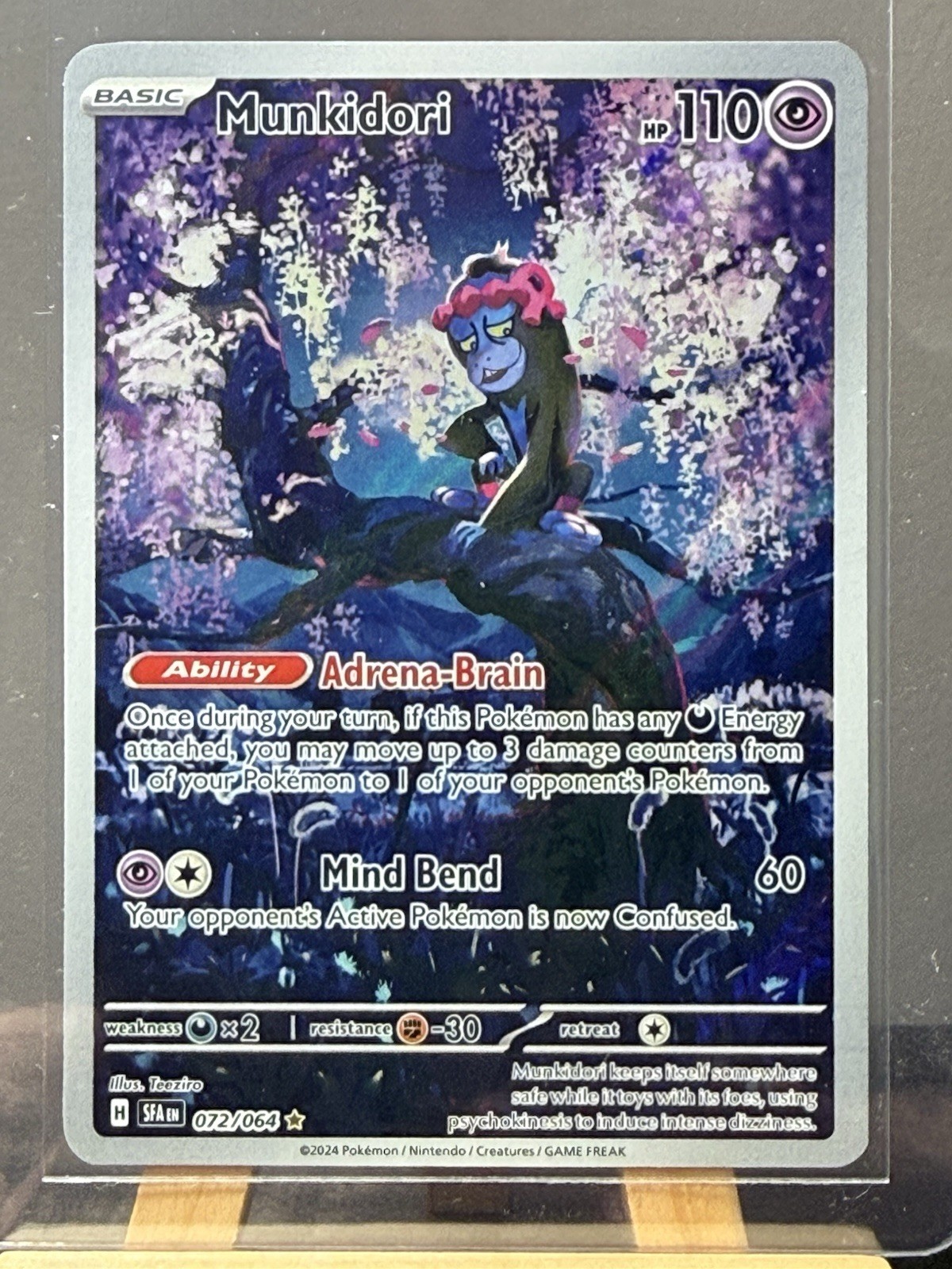 Munkidori 72/64 Illustration Shrouded Fable Pokemon TCG Near Mint Condition