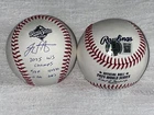 Justin Wrobleski Dodgers Signed 2025 World Series Baseball Beckett Stats Champs