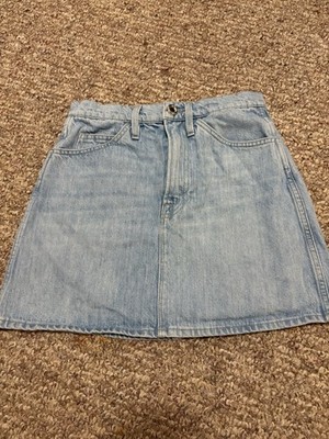 FRAME Le Italien Women s Blue Denim Mini Skirt Size 24 