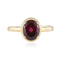 Cavill Rhodolith Ring 1,94Ct Oval 925 Silber Gelbvergoldet Elegant