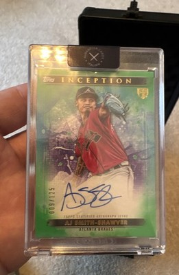 2024 Topps Inception - AJ Smith-Shawver #BRES-AS Green /125 (AU, RC)