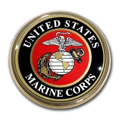 #ad U.S. Marine Corps Seal USMC 3.5quot; Chrome Metal Auto Emblem $16.95