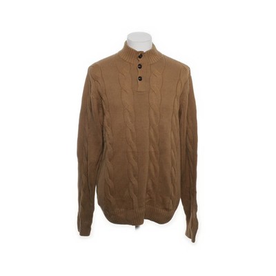 Chaps, Strickpullover, Größe: L, Beige, Einfarbig, Zopfstrick, Herren #qjF