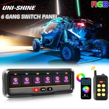 Auxbeam 6 Gang Rgb Onoff Switch Panel Toggle Led Light Circuit Relay System Kit Auxbeam 6 Gang Rgb Onoff Switch Panel Toggle Led Light Circuit Relay System Kit