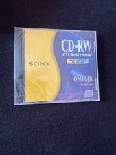ONE Sony CD-RW 650 MB ReWritable Disc Multi Speed Brand NEW Sealed