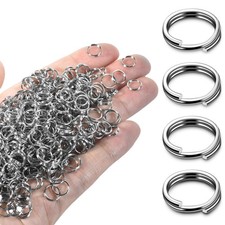 300 Pcs 8mm Tiny Split Rings Split Jump Rings for Necklaces Bracelets Earrings