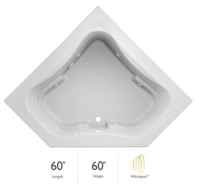 Jacuzzi J5D6060 WCL 1HX 60'' x 60'' Signature Corner Whirlpool - White