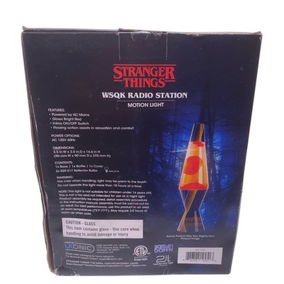Stranger Things Lava Lamp with Motion Light - WSQK Radio Station