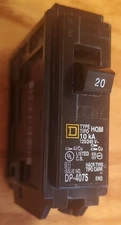 NEW! Square D 20 AMP DP-4075 HOM Type HOM120 Circuit Breaker 1-Pole 
