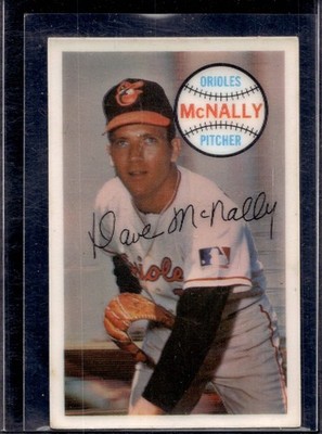 1970 Kellogg's Dave McNally #14 Baltimore Orioles No Cracks Rare Vintage