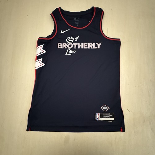 Philadelphia 76ers City Connect Mens Jersey City Of Brotherly Love Size M NWT