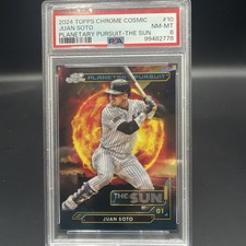 2024 Topps Cosmic Chrome Juan Soto PPS-10 Planetary Pursuit Sun Yankees PSA 8