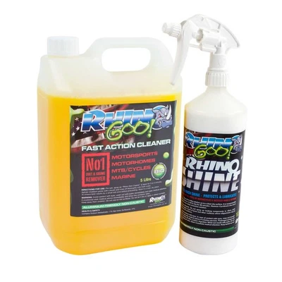 Rhino Goo Fast Action Cleaner (5 Litre) & Rhino Shine Spray (1 Litre) Kit - Image 1 of 2
