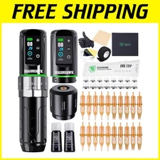 Professional L3 Wireless Tattoo Gun with Extra Batteries & Smart Screen Design