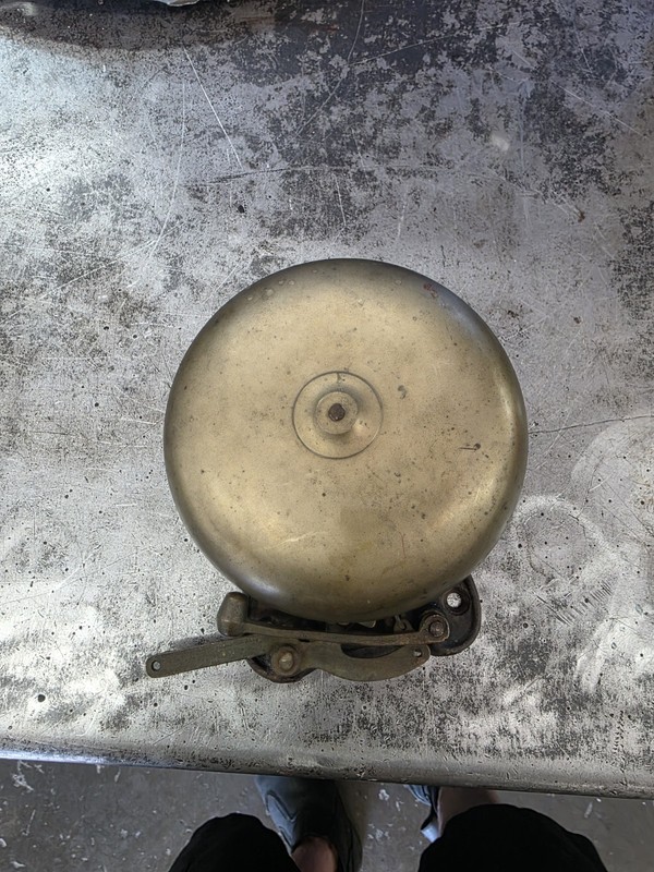  Vintage Brass School Bell alarm fire  pull antique  boxing warning 