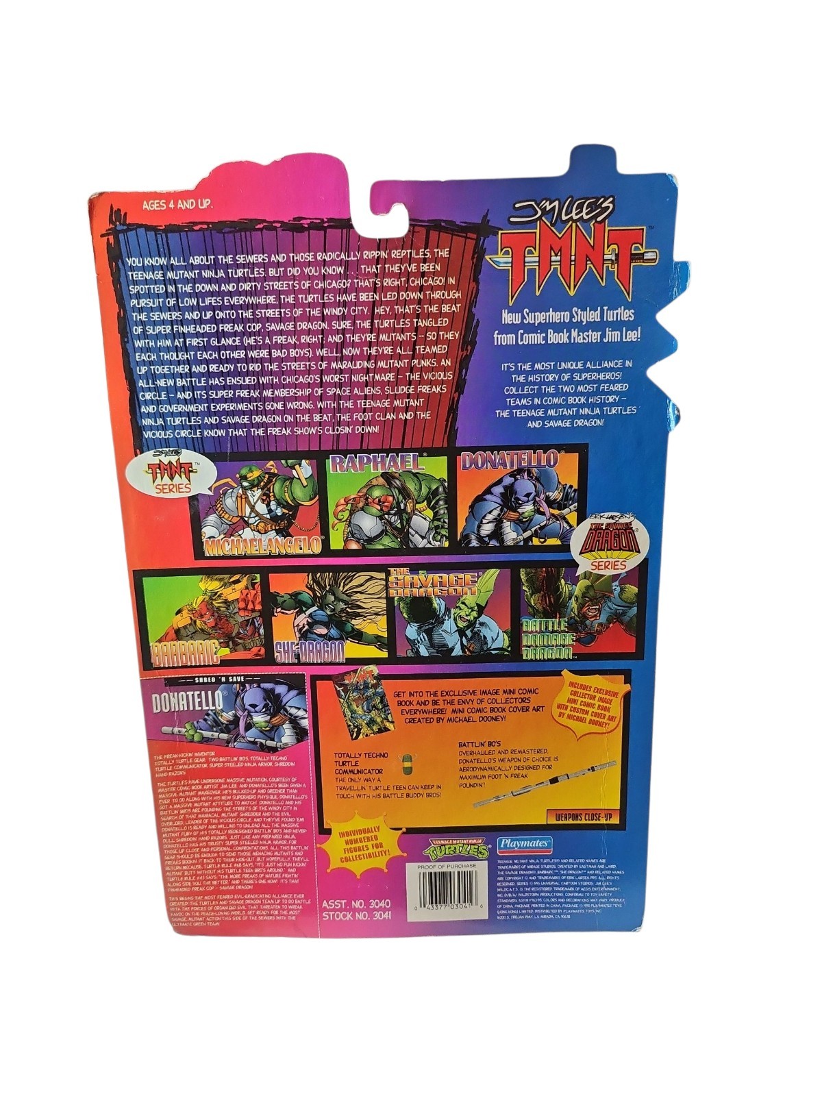 Lot Of 3 TMNT Jim Lee Teenage Mutant Ninja Turtles Playmates Set MOC thumbnail 7