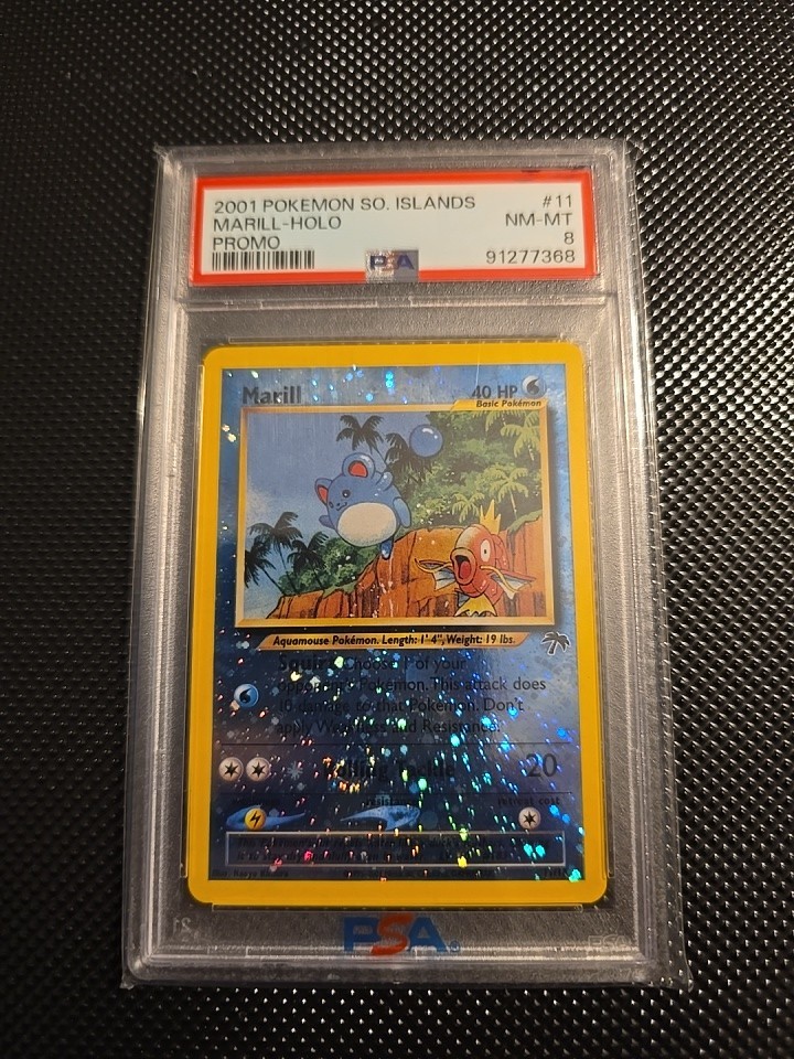 2001 POKEMON SOUTHERN ISLANDS PROMO #11 MARILL-HOLO PSA 8