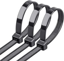 Heavy Duty Cable Ties 24 Inch 50 Pack, UV Resistant Outdoor Zip Ties with 200 lb