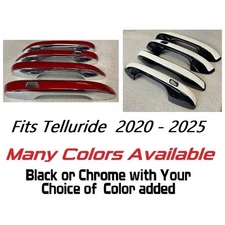 Black OR Chrome Door Handle Covers 2020 - 2024 Fits Kia Telluride U PICK CLR