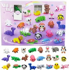 Christmas Advent Calendar 2025 for Kids  24 Day Holiday Countdown with 3D Prin