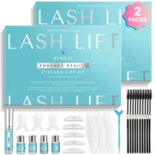 Lash Lift Kit for Eyelash Perm: 2-Pack Korean Thio-Free Eyelash Lift Kit for Lon