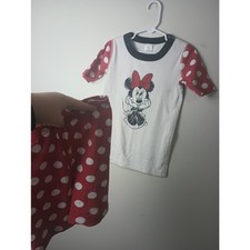 Hanna Andersson Size 8 Minnie Mouse Short Pajama Set Red Black