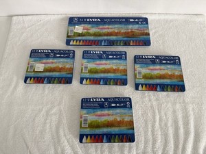 Lot of LYRA Aquacolor Water-Soluble Wax Crayons Crayons, Assorted Colors