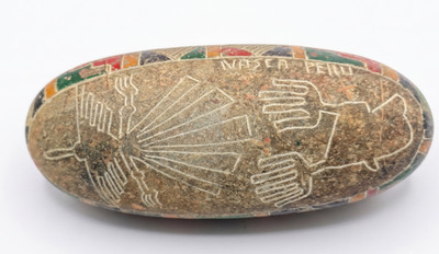 Nazca Ancestral Stone, Condor Engraving, Mystic Hands, Nazca Lines