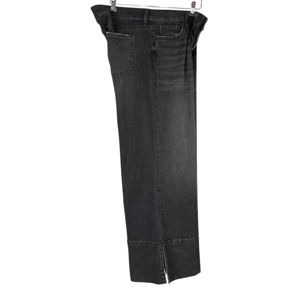 Kut From The Kloth Jeans Women 16 Black Stretch Mid Rise Wide Leg NEW - Image 3 of 4